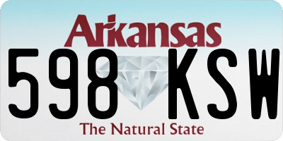 AR license plate 598KSW