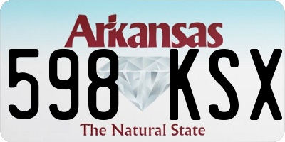 AR license plate 598KSX