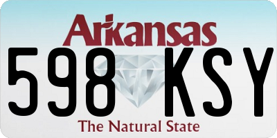AR license plate 598KSY