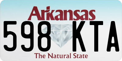 AR license plate 598KTA