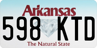 AR license plate 598KTD