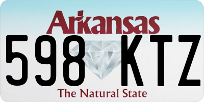 AR license plate 598KTZ