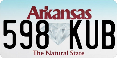 AR license plate 598KUB