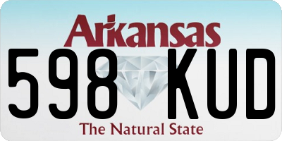 AR license plate 598KUD