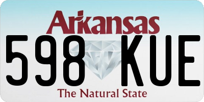 AR license plate 598KUE