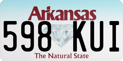 AR license plate 598KUI