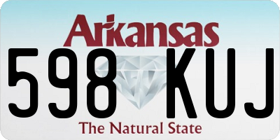 AR license plate 598KUJ