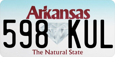 AR license plate 598KUL
