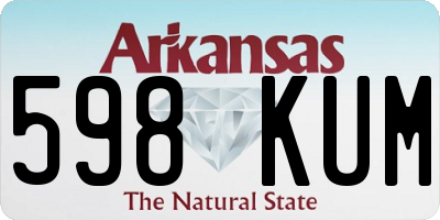 AR license plate 598KUM