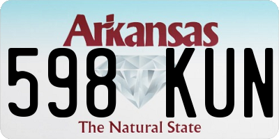 AR license plate 598KUN