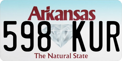 AR license plate 598KUR