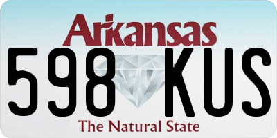 AR license plate 598KUS