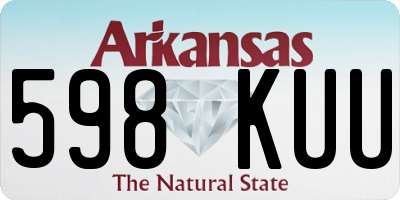 AR license plate 598KUU