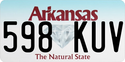 AR license plate 598KUV