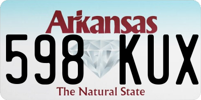AR license plate 598KUX