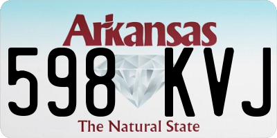 AR license plate 598KVJ