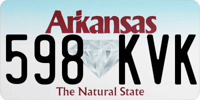 AR license plate 598KVK