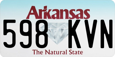 AR license plate 598KVN