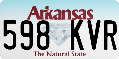 AR license plate 598KVR