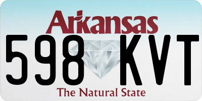 AR license plate 598KVT