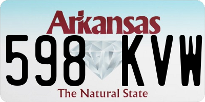 AR license plate 598KVW
