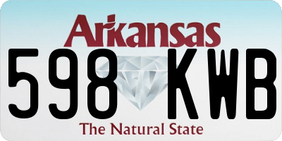 AR license plate 598KWB