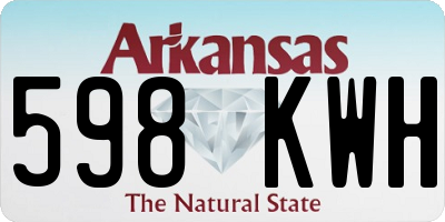AR license plate 598KWH
