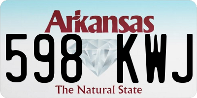 AR license plate 598KWJ
