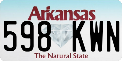 AR license plate 598KWN