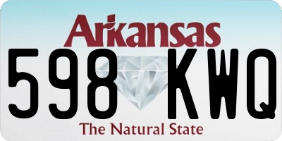 AR license plate 598KWQ