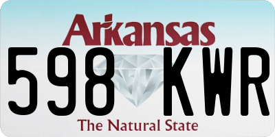 AR license plate 598KWR