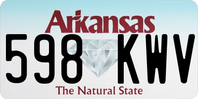 AR license plate 598KWV