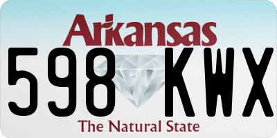 AR license plate 598KWX