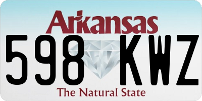 AR license plate 598KWZ