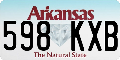 AR license plate 598KXB