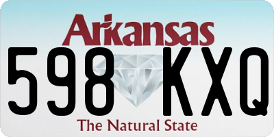 AR license plate 598KXQ