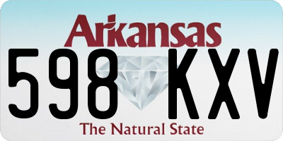 AR license plate 598KXV