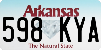 AR license plate 598KYA