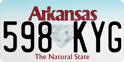 AR license plate 598KYG