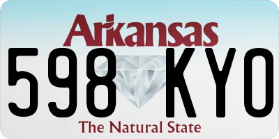 AR license plate 598KYO