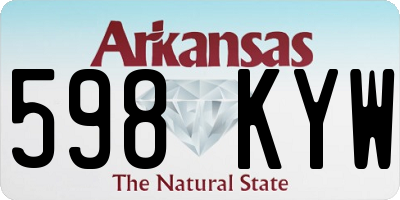 AR license plate 598KYW