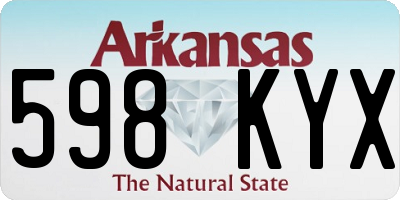 AR license plate 598KYX