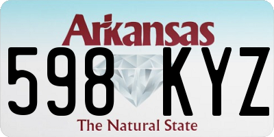 AR license plate 598KYZ