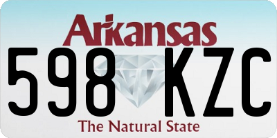 AR license plate 598KZC