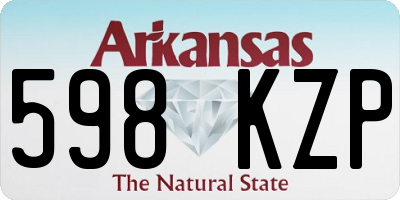 AR license plate 598KZP