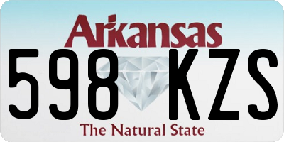 AR license plate 598KZS