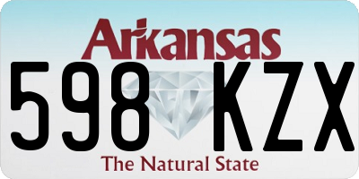 AR license plate 598KZX