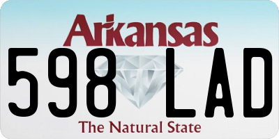 AR license plate 598LAD