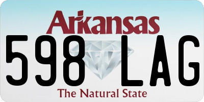 AR license plate 598LAG