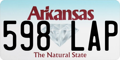 AR license plate 598LAP